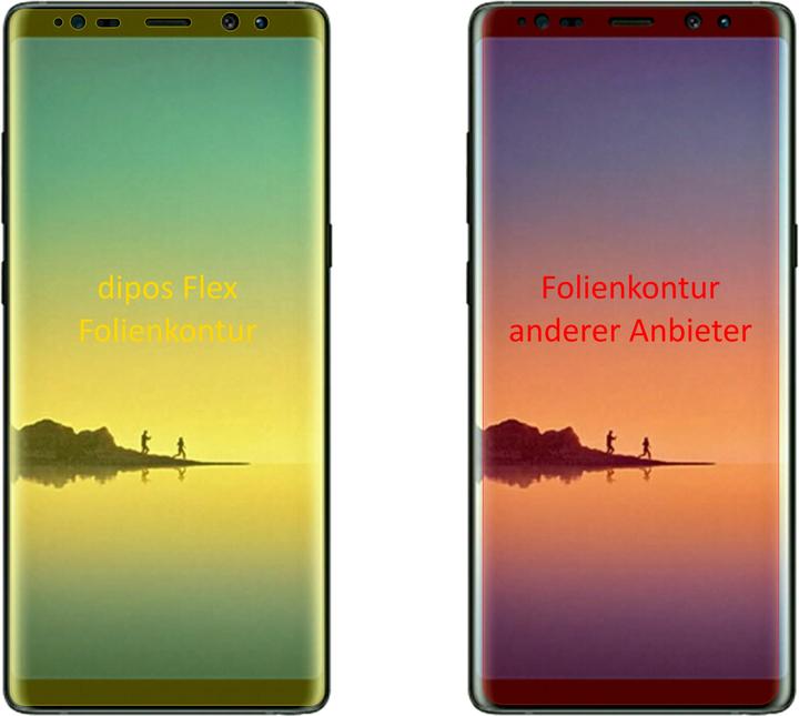 Actual product image Dipos Screen Protector Full-Cover 3D (3 Piece, Samsung Galaxy Note 8)