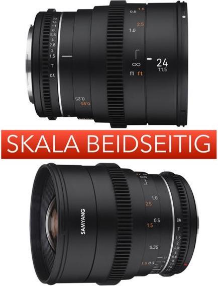 Actual product image Samyang MF 35mm T1.5 VDSLR MK2 Sony E (Sony E, full size, APS-C / DX, Micro Four Thirds)