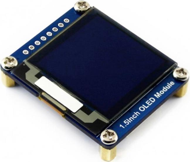 Actual product image WaveShare OLED Display 128x128 1.5inch white I2C SPI
