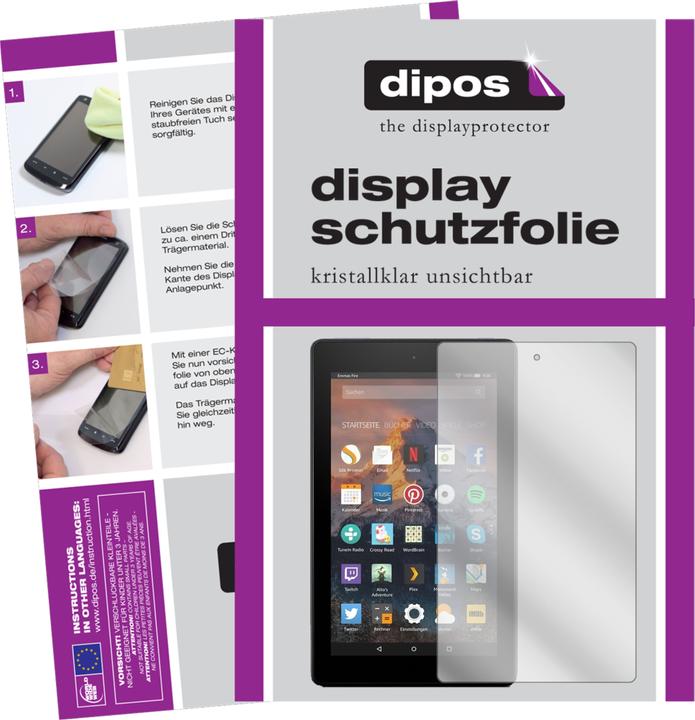 Produktbild Dipos Displayschutzfolie Crystalclear (2 Stück, Amazon Fire 7 (2017))