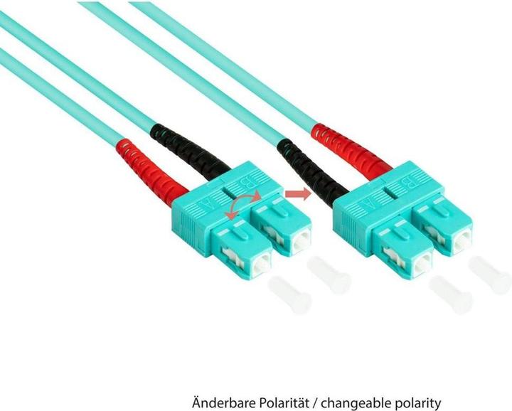 Produktbild Kabelmeister Patchkabel LWL Duplex OM3 (Multimode, 50/125) LC/SC, LSZH, austauschb. Pol., 20m (20 m)