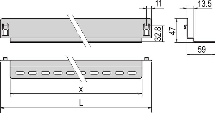 Actual product image Schroff Slide rail - 19" SLIDE RAIL SET 600T 2X
