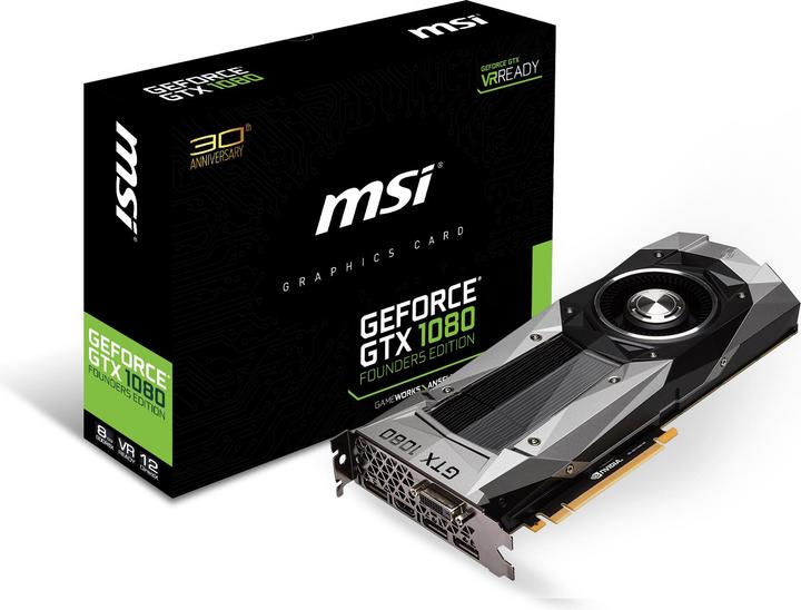 Actual product image MSI GeForce GTX 1080 Founders Edition (8 GB)