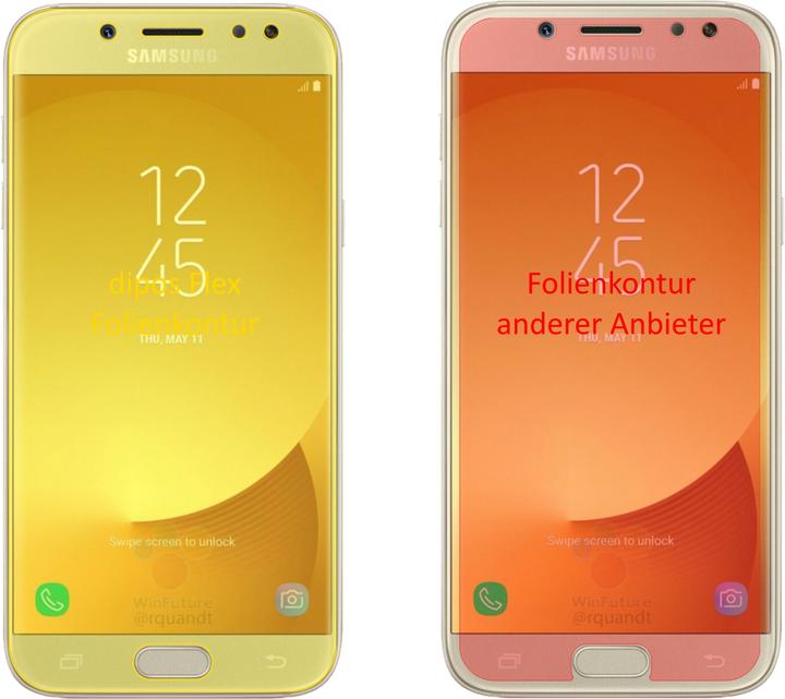 Actual product image Dipos Screen Protector Full-Cover 3D (3 Piece, Samsung Galaxy J5 Pro (2017))