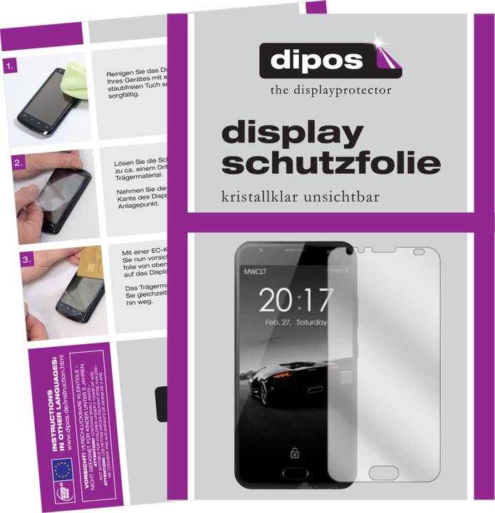 Produktbild Dipos Displayschutzfolie Crystalclear (2 Stück, Ulefone Power 2)