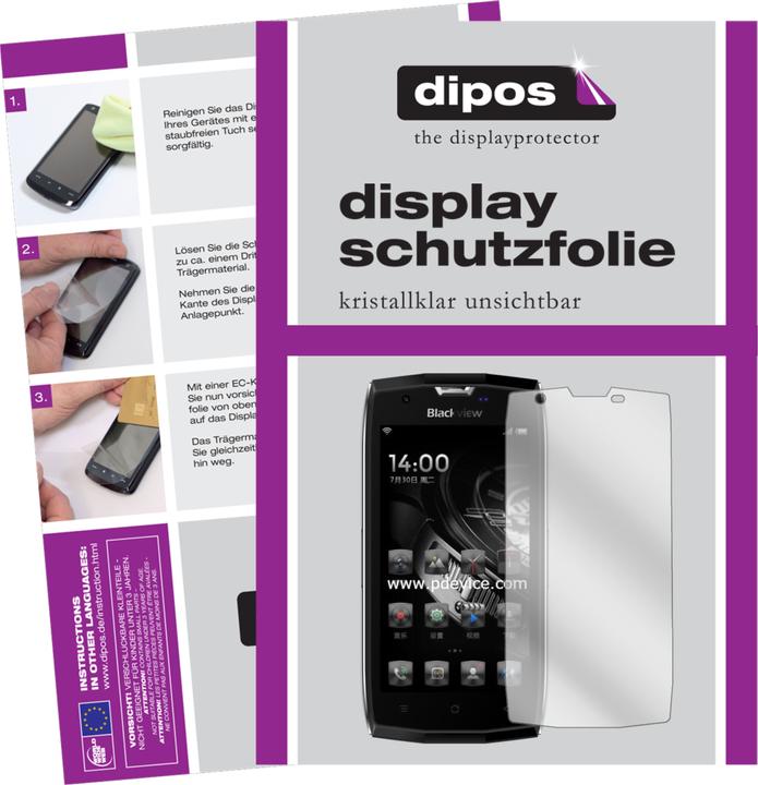 Produktbild Dipos Displayschutzfolie Crystalclear (2 Stück, Blackview BV7000 Pro)