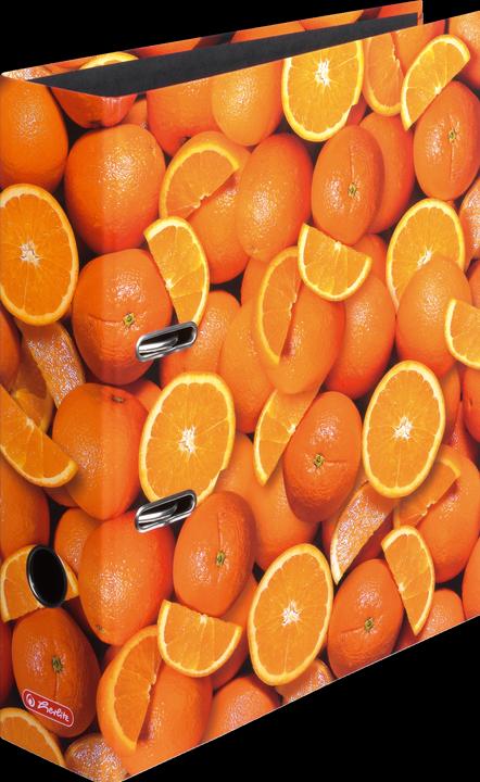Actual product image Herlitz Motif folder maX.file oranges, A4, spine: 80 mm slotted file, cover refined with glossy foil, sc (A4, 80 mm, 1 Piece)