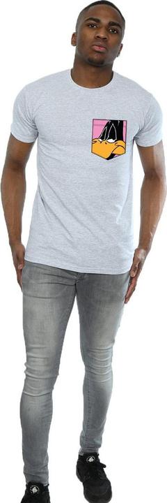 Image du produit Looney Tunes - T-shirt DAFFY DUCK FACE FAUX POCKET - Homme (M)