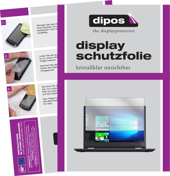 Produktbild Dipos Displayschutzfolie Crystalclear (2 Stück, Lenovo ThinkPad Yoga 370)