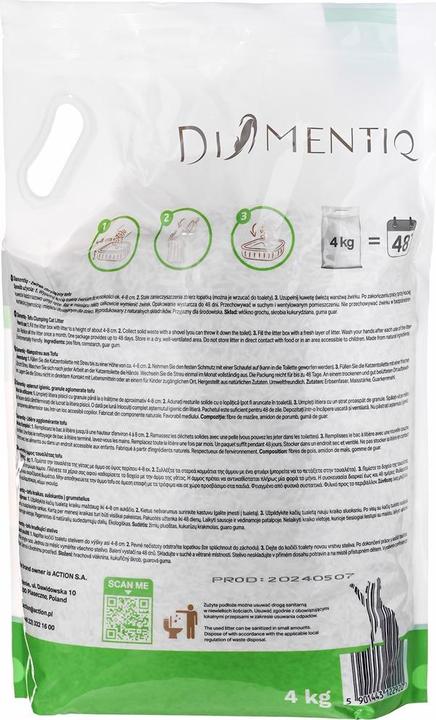 Actual product image Diamentiq Tofu (Clumping, Non-dusting, Non-clumping, 4 kg)