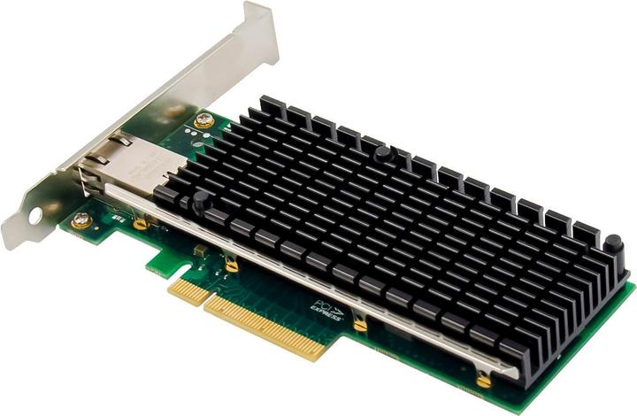 Produktbild InLine 10-Gigabit Netzwerkkarte, 1x RJ45 10Gb/s, PCIe x8, inkl. low profile Slotblech (PCIe)