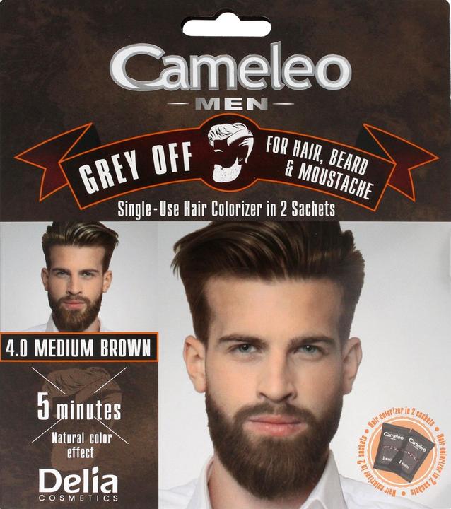 Produktbild Delia Cosmetics Cameleo - Hair Paint For Men Middle Brown. No Gray Hair. Good Coverage. 2x15ml