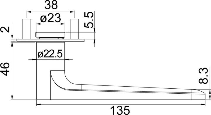 Immagine prodotto Griffwerk Avus Piatta S (Maniglia della porta)