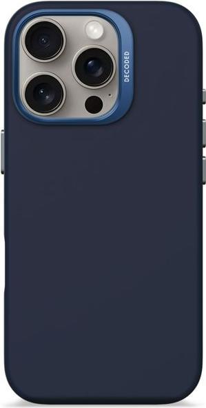 Produktbild Decoded AntiMicrobial Silicone Backcover Case with MagSafe for iPhone 16 Pro - Navy Blue (Apple iPhone 16 Pro)