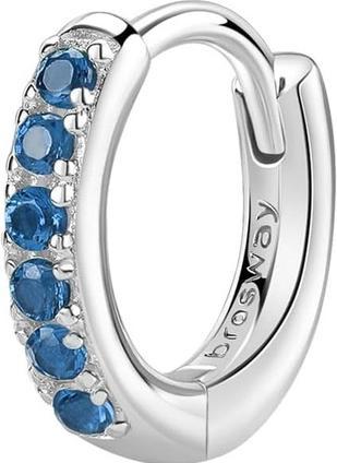 Actual product image Brosway Fancy Freedom Blue FFB80 silver hoop single earring