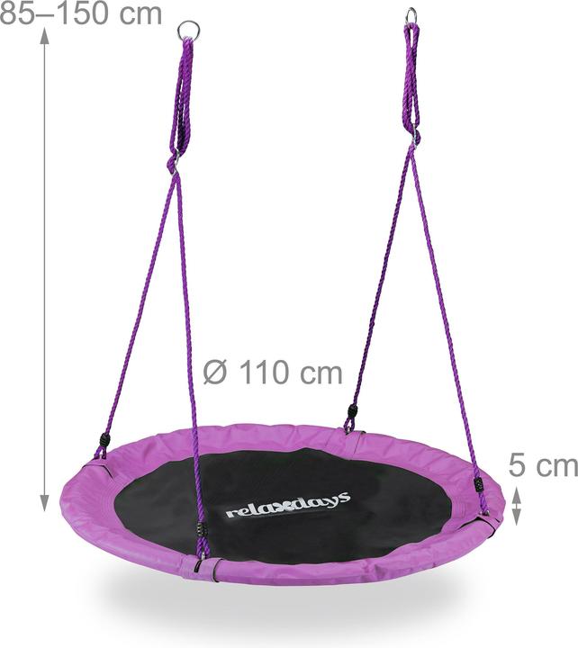 Actual product image Relaxdays 110 cm Nest Swing
