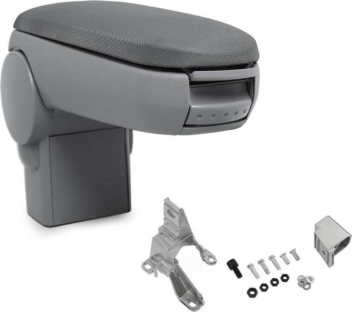 Pro-Tec Mittelarmlehne Golf 4, Bora, Beetle mit Staufach Textil Grau