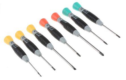 Actual product image Bahco Set of screwdrivers for slotted, Phillips and TORX screws with precision handle - 7-piece set (Port)