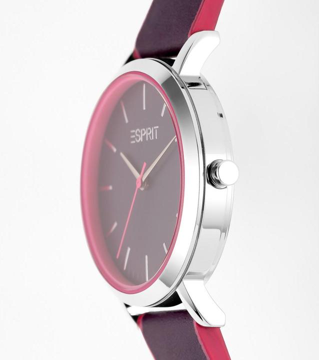 Actual product image Esprit ES EVERYDAY 34MM 3H PLUM DIAL PLUM ST Wristwatch (34 mm)