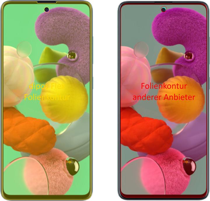 Actual product image Dipos Screen Protector Full-Cover 3D (2 Piece, Samsung Galaxy A51)