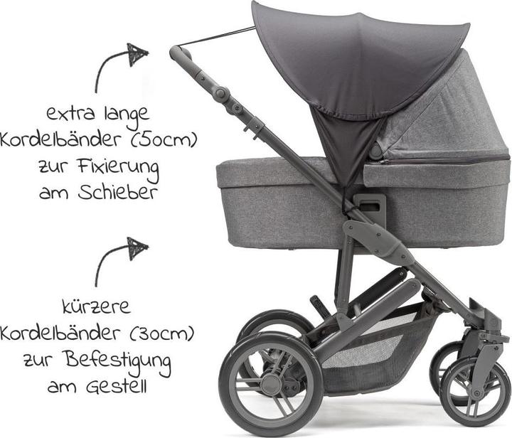 Produktbild Zamboo Sonnenschutz Universal Sonnendach für Kinderwagen und Buggy - Dunkelgrau
