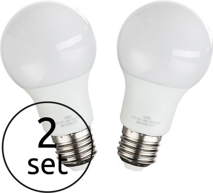Immagine prodotto Globo Illuminante LED in alluminio 2xE27 LED (E27, 9 W, 810 lm, 2 x, F)