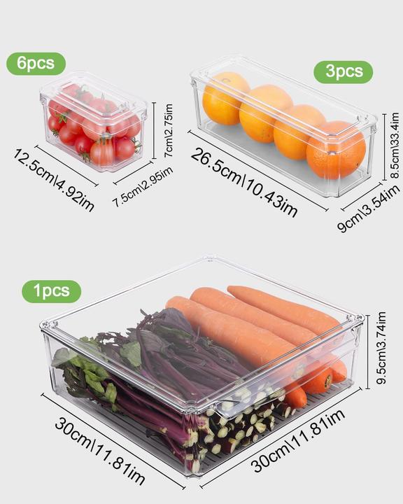 Actual product image Jospl Fridge Organizer, Set of 10
