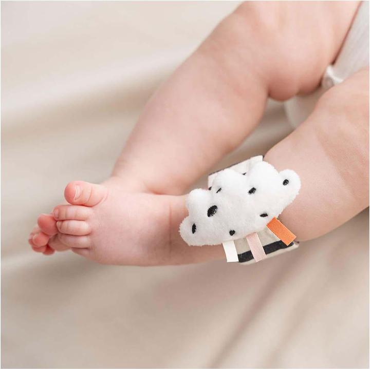 Actual product image Done by Deer Rasseln & Greiflinge Rasselarmband 2er Pack - Happy Clouds -