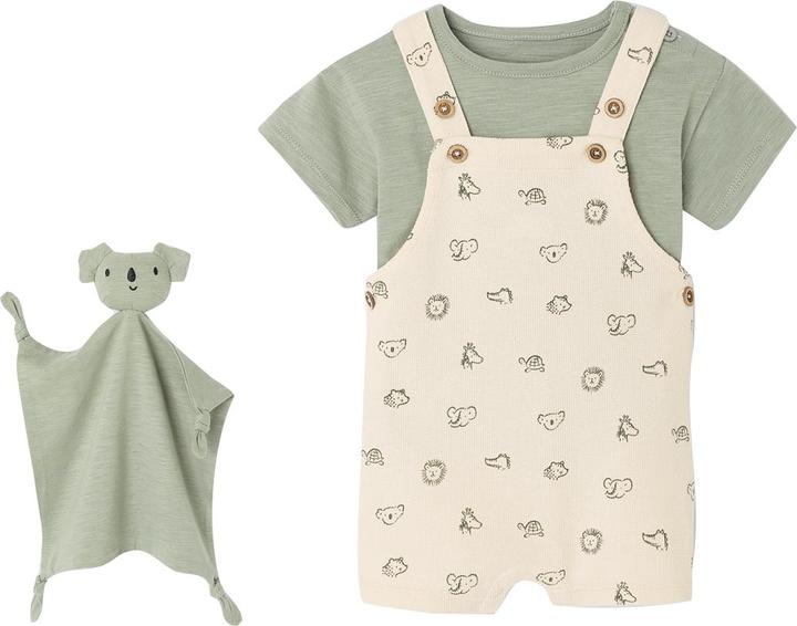Produktbild Vertbaudet Baby Geschenk-Set: T-Shirt, Latzshorts & Schmusetuch (92)