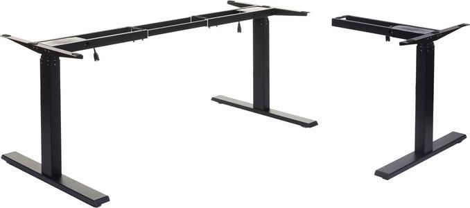 Swisshandel24 Gestell, variables Tischgestell für Eck-Schreibtisch, elektrisch höhenverstellbar Memory 45kg - schw