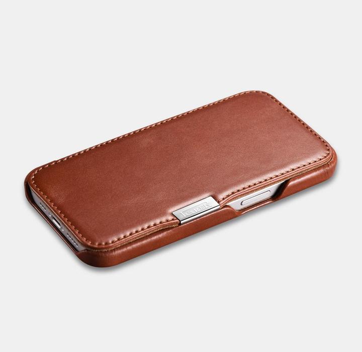 Immagine prodotto iCarer iPhone 15 - Flipcase in pelle vintage marrone WMI15230613 (Apple iPhone 15)