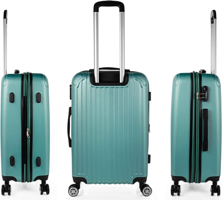 Image du produit Itaca Set de valises légères ABS 2 valises S L Aquamarine (35 l, Bagage à main (jusqu'à 50l), L (90 - 115l))