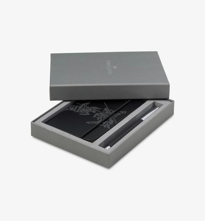 Produktbild Faber-Castell Tintenroller AMBITION OpArt Schwarz (Schwarz, Silber, 1 x)