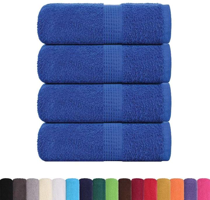 Actual product image VidaXL Soap cloths 4 pcs. Blue 30x30 cm 360 g/m² 100% cotton cloth Towel (30 x 30 cm)