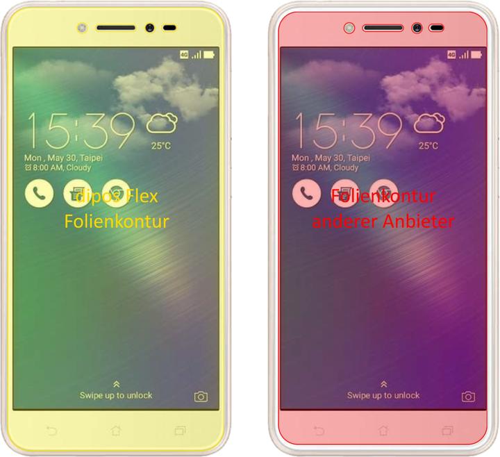 Actual product image Dipos Screen Protector Full-Cover 3D (3 Piece, Asus Zenfone Live)