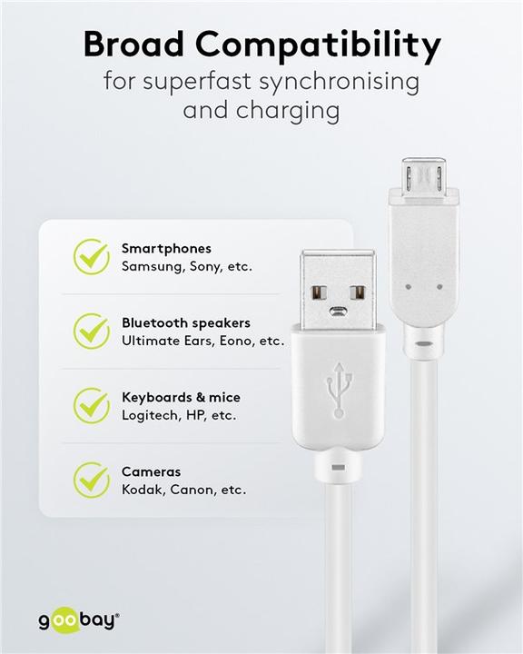 Produktbild Goobay USB A – Micro USB B (5 m, USB 2.0)