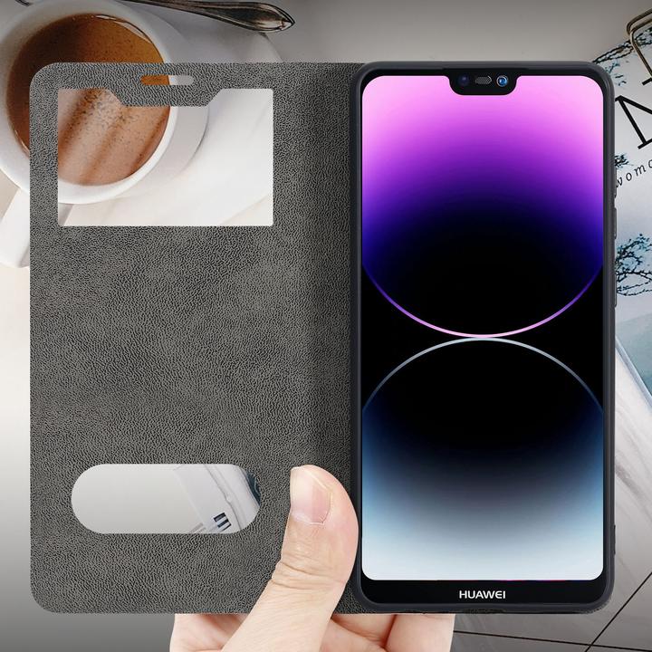 Actual product image Cadorabo Case Book View Doppelfenster (Huawei Nova 3E)
