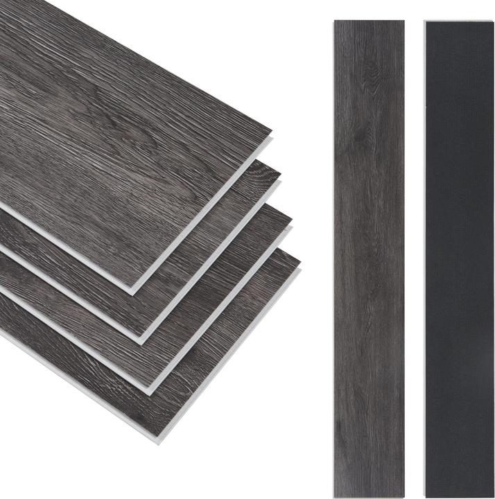 Produktbild neu.holz SPC Klickboden Okapirg 120 Dekordielen 26,352 m² Midnight Oak () (Vinylboden, 26.35 m²)