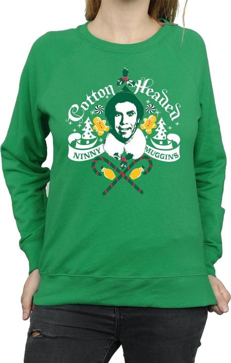 Actual product image Elf Womens/Ladies Headed Ninny Muggins Sweatshirt (M)
