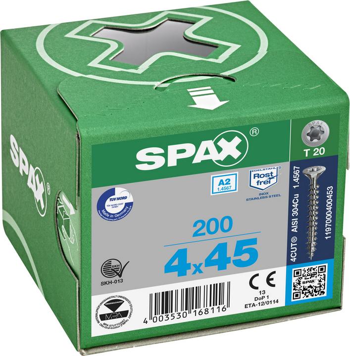 Image du produit Spax Vis pour panneaux agglomérés A2 (200 Vis par pièce)