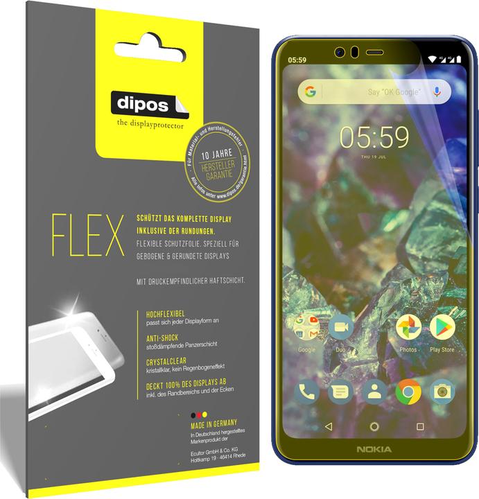 Produktbild Dipos Displayschutzfolie Full-Cover 3D (2 Stück, Nokia 5.1 Plus)