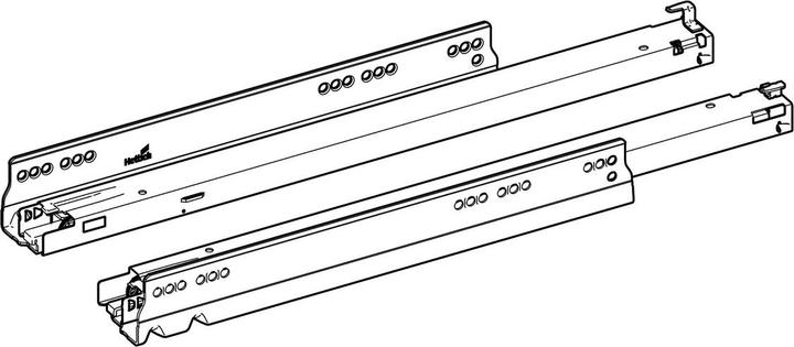 Image du produit Hettich Coulisse à sortie totale avec Silent System Actro YOU, 40/70 k