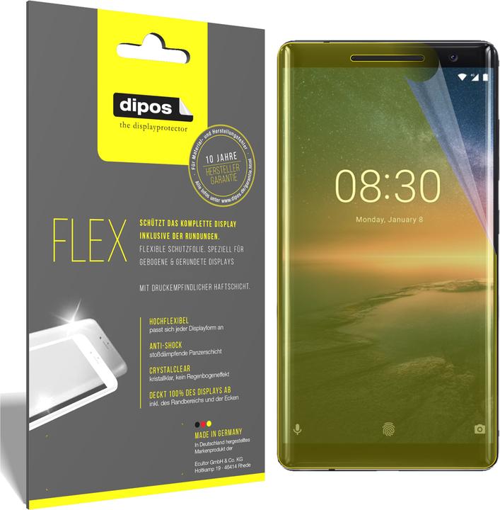 Actual product image Dipos Screen Protector Full-Cover 3D (2 Piece, Nokia 8 Sirocco)