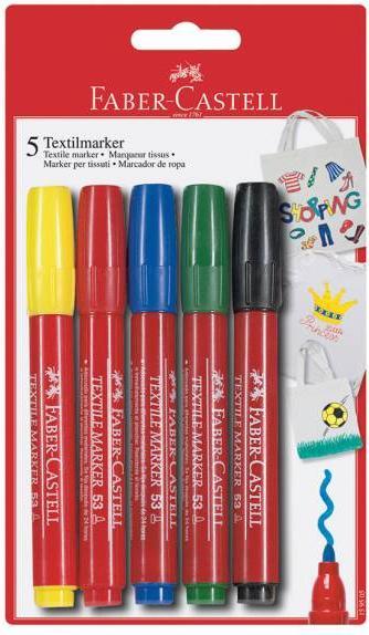Image du produit Faber-Castell Marqueur de T-shirt (Multicolore, 5 x)