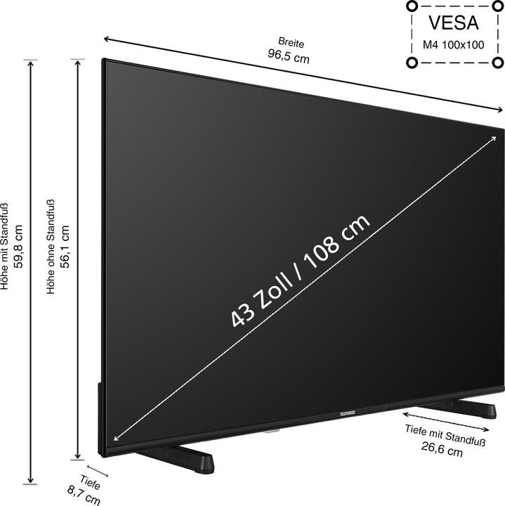 Actual product image Telefunken 43-inch Fire TV (4K UHD Smart TV, HDR Dolby Vision, Dolby Atmos, triple tuner) (43", LED, 4K, 2024)