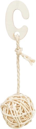 Actual product image Trixie 3 Rotan Ballen Met Bel Aan Touw Naturel