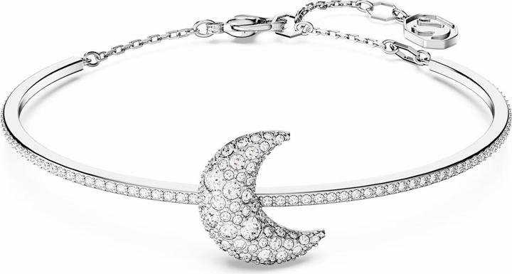 Produktbild Swarovski Luna Armreif Mond Weiss (17 cm, Swarovski Metall)