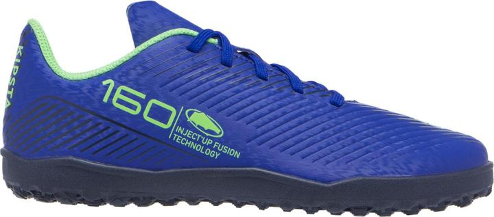 Actual product image Kipsta Kids' football multispeed shoes TF with laces - 160 Turf blue (35)