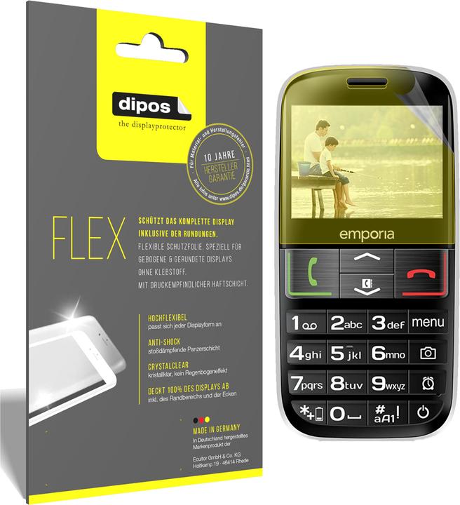 Produktbild Dipos Displayschutzfolie Full-Cover 3D (3 Stück, Emporia Euphoria V50)
