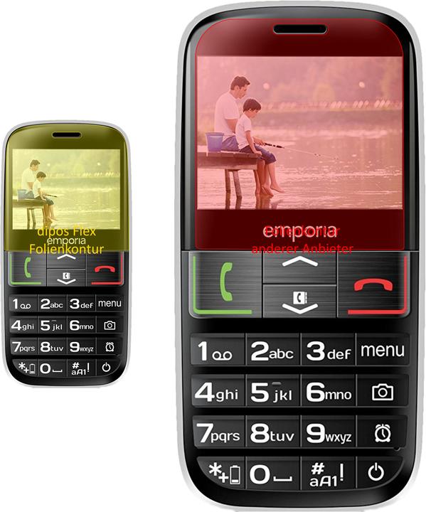 Produktbild Dipos Displayschutzfolie Full-Cover 3D (3 Stück, Emporia Euphoria V50)
